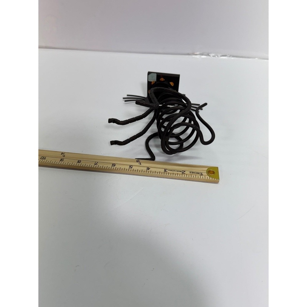 Black Metal Spring Cat Figurine Bobble Head Tea Light Candle Holder Fish Charm - Picture 9 of 10